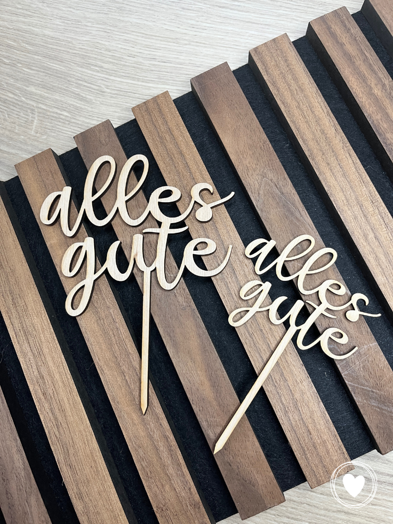 Caketopper | Kuchentopper "alles gute"