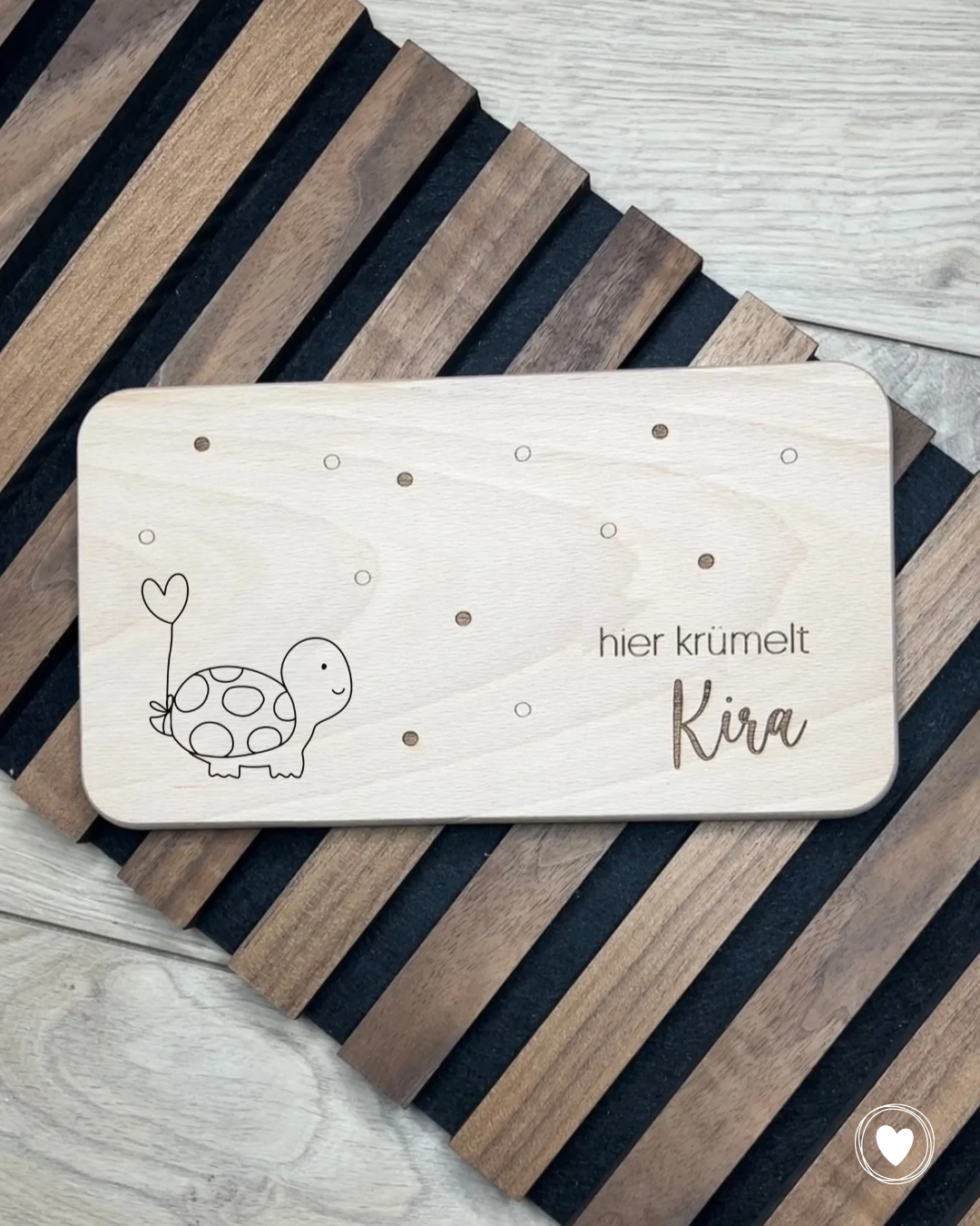 Frühstücksbrett | Vesperbrett mit süßem Tiermotiv und individuellem Namen personalisiert