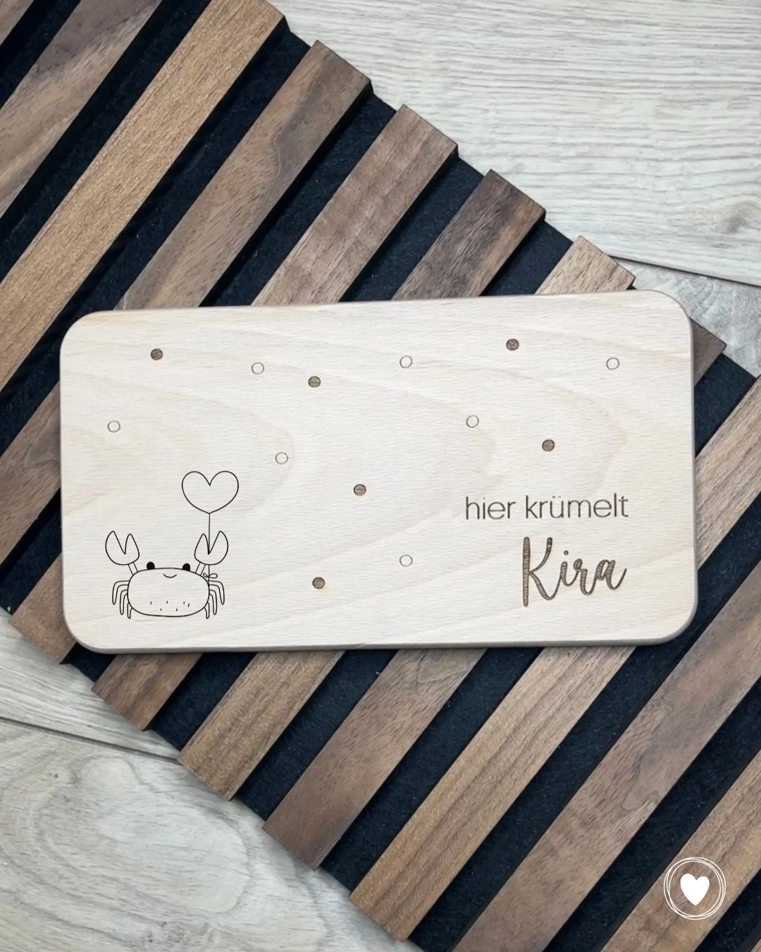 Frühstücksbrett | Vesperbrett mit süßem Tiermotiv und individuellem Namen personalisiert