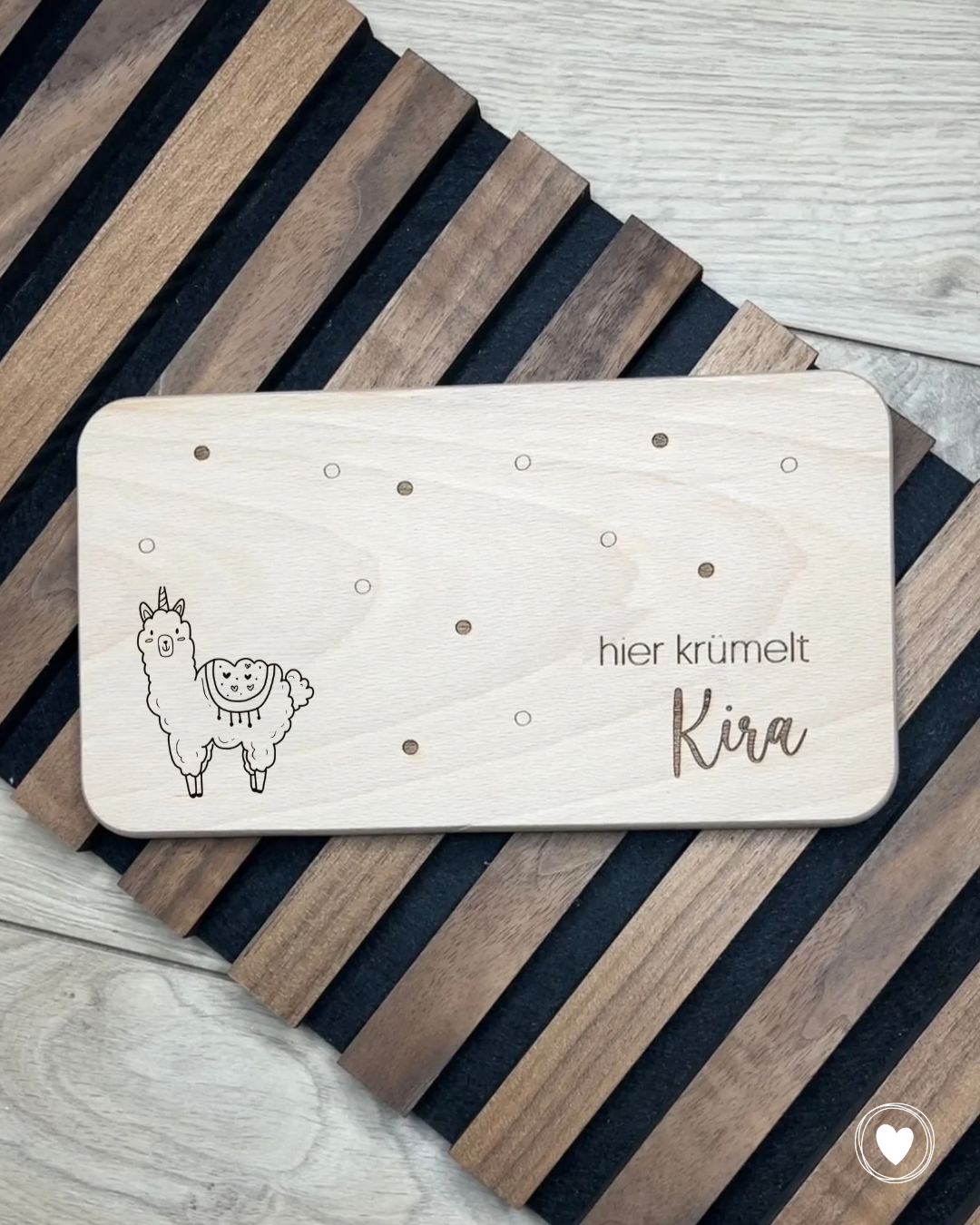 Frühstücksbrett | Vesperbrett mit süßem Tiermotiv und individuellem Namen personalisiert