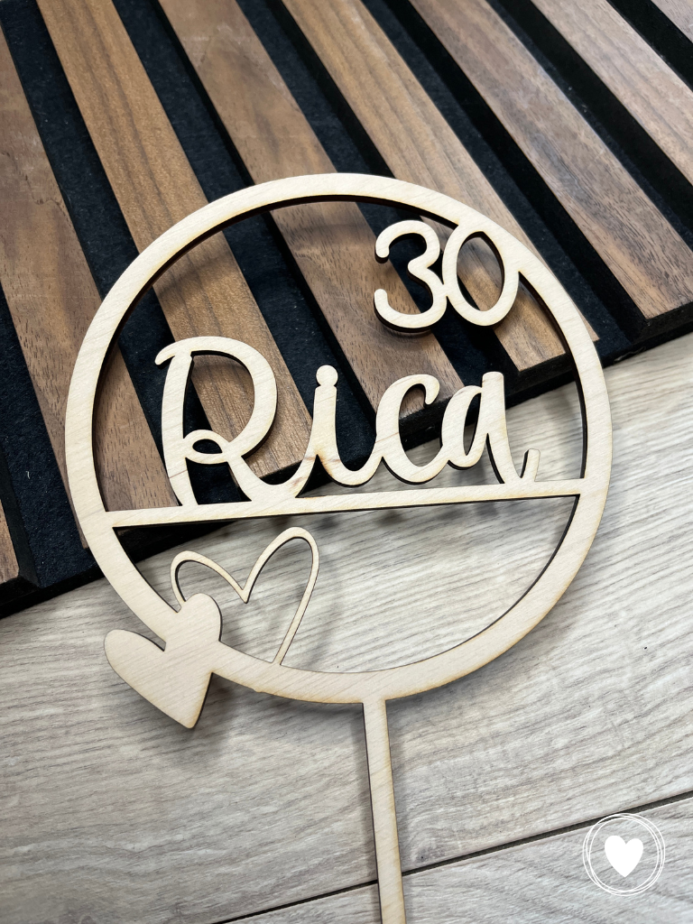 Caketopper | Kuchentopper | Dekostecker "Runder Geburtstag" personalisiert