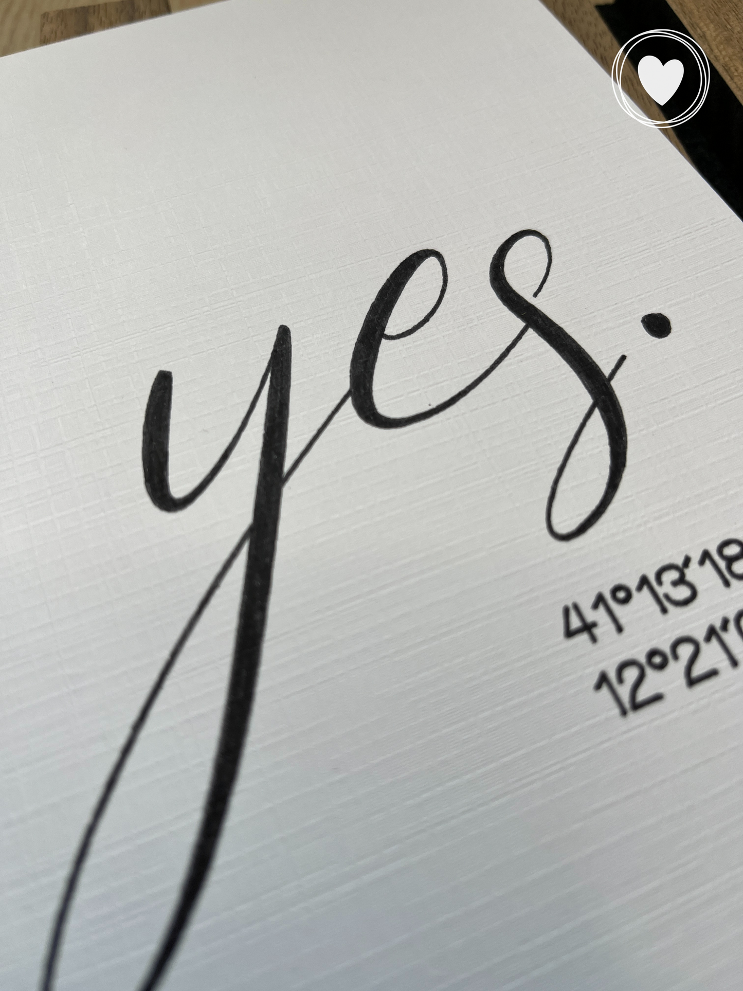 Personalisiertes Hochzeitskarte | Poster "yes."