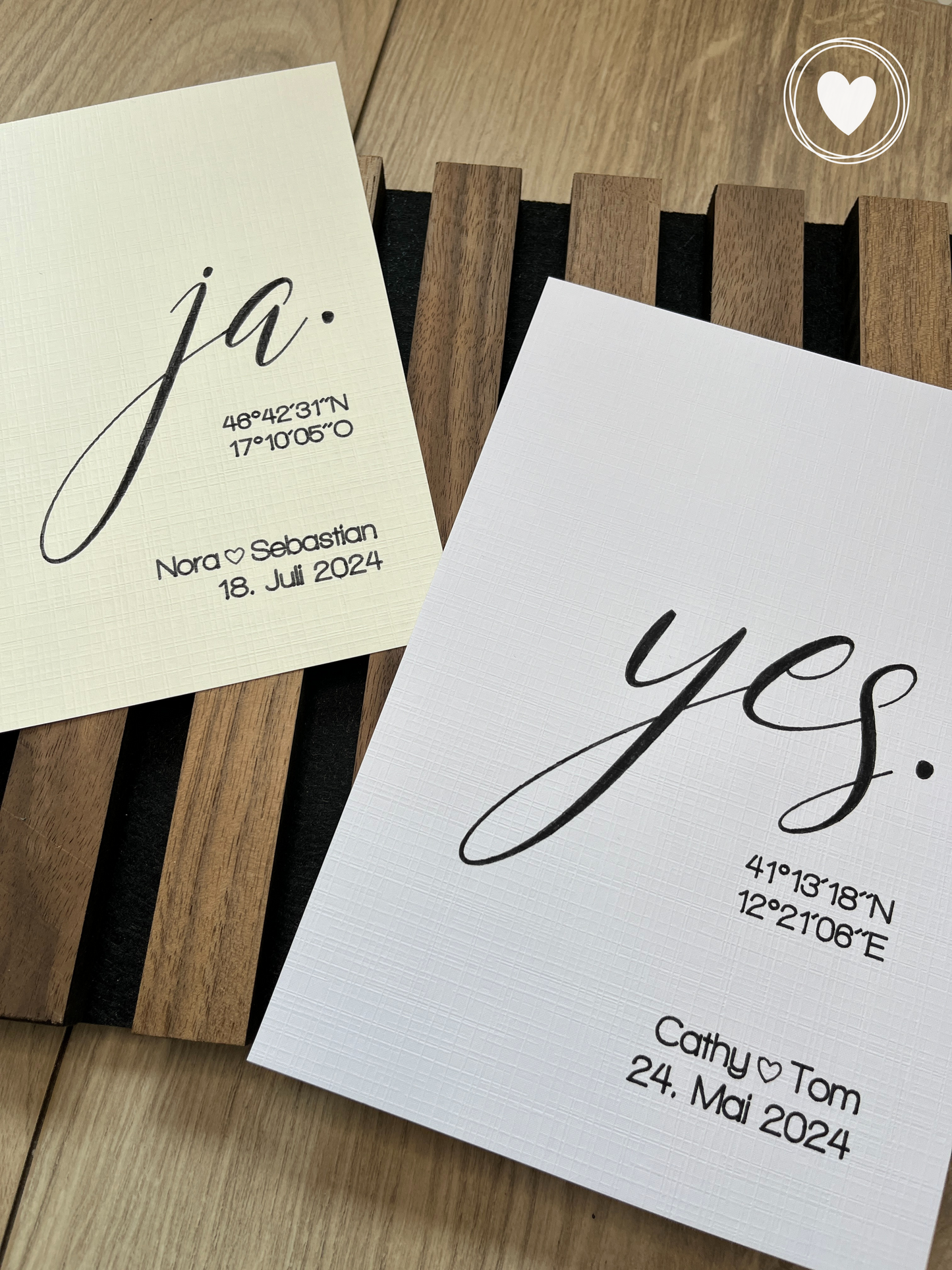 Personalisiertes Hochzeitskarte | Poster "yes."