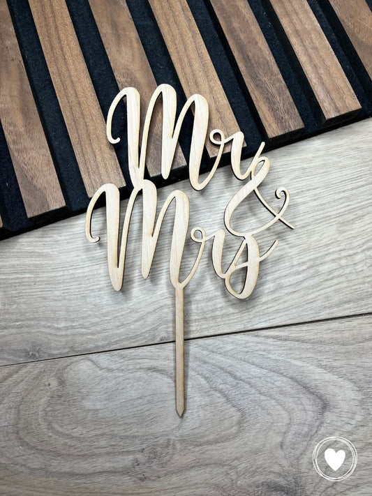 Hochzeits-Caketopper | Kuchentopper | Dekostecker "Mr&Mrs"