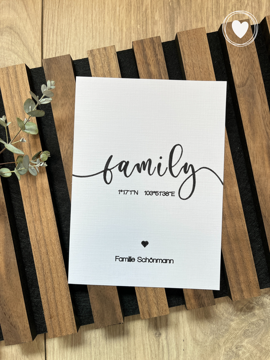 Personalisiertes Poster | Karte "family"