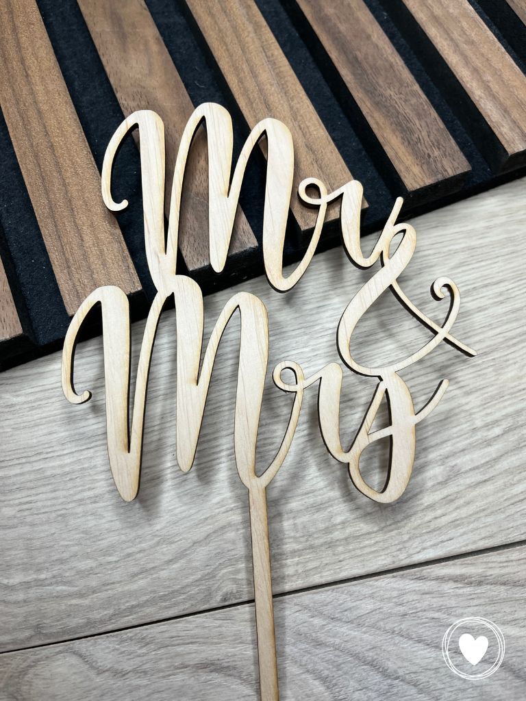 Hochzeits-Caketopper | Kuchentopper | Dekostecker "Mr&Mrs"
