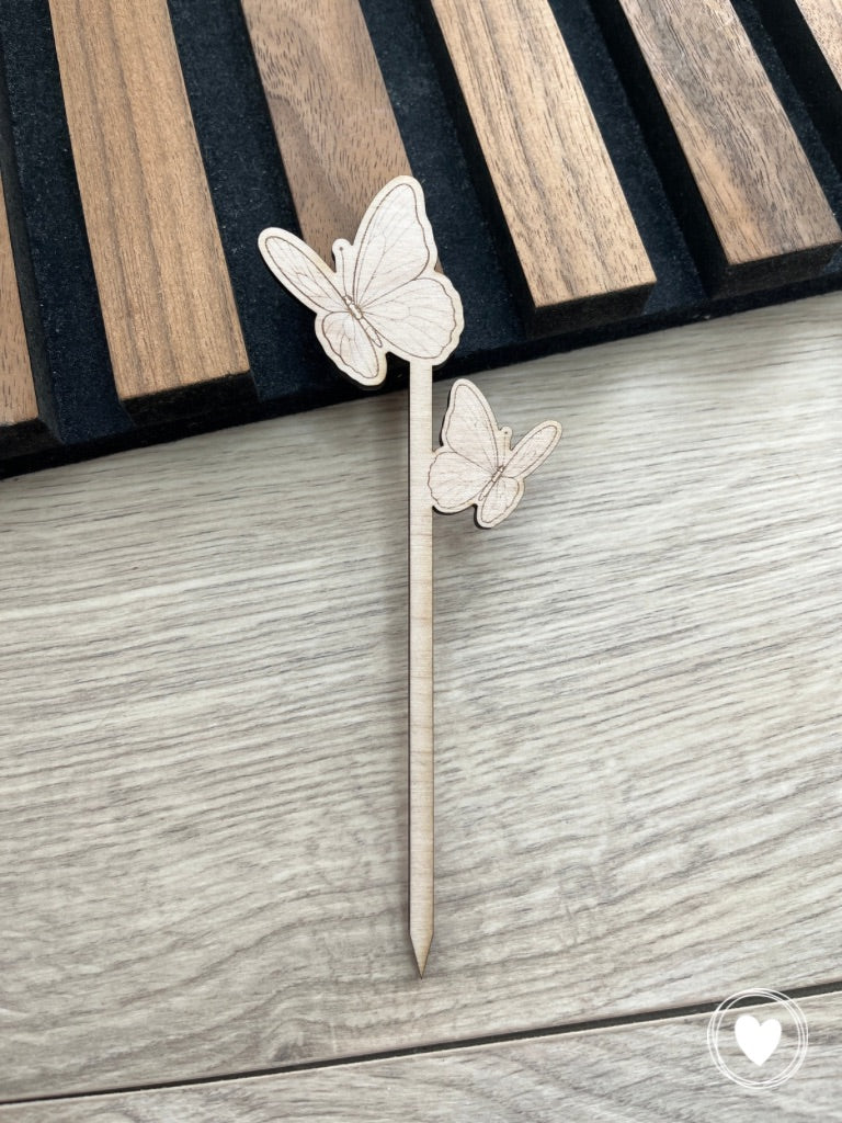 Caketopper | Kuchentopper | Dekostecker "Reh und Schmetterling"