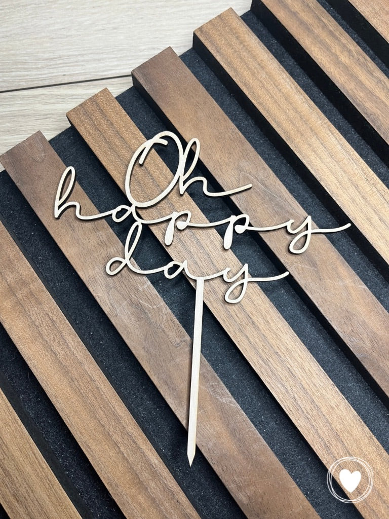 Caketopper | Kuchentopper "oh happy day"