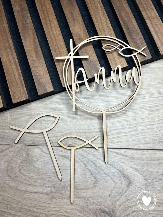.Kommunion - Caketopper | Kuchentopper "Kommunion | Taufe | Konfirmation" - personalisiert