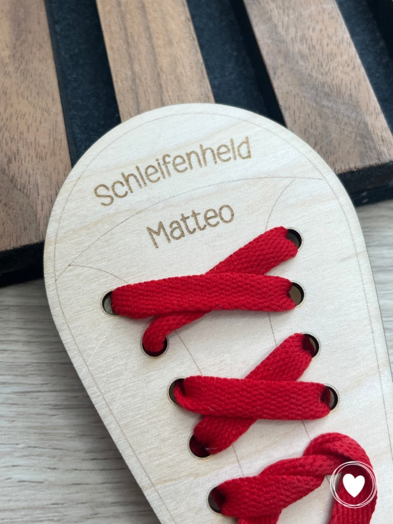 .Einschulung - Schleifenheld, Schuhe binden lernen