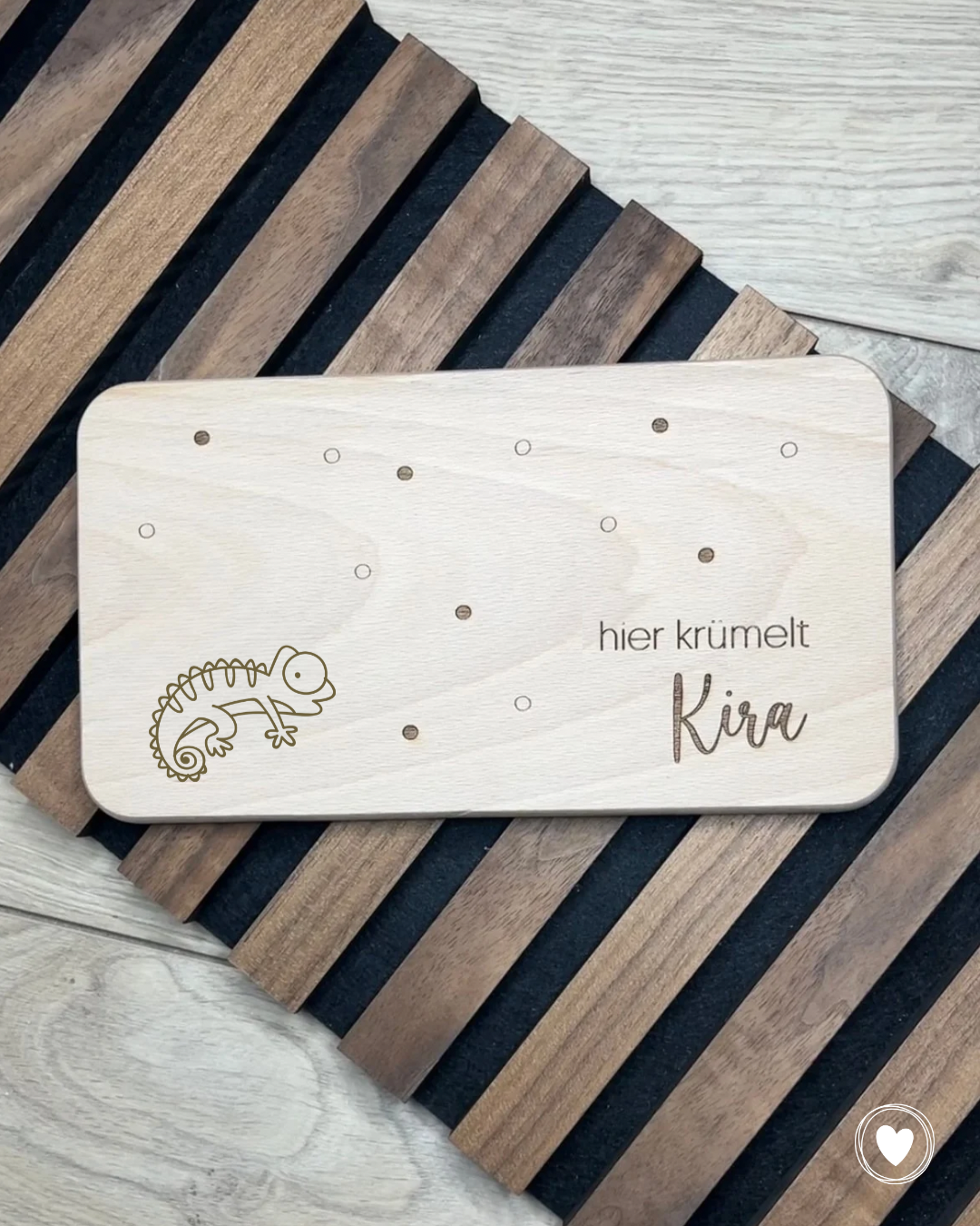 Frühstücksbrett | Vesperbrett mit süßem Tiermotiv und individuellem Namen personalisiert