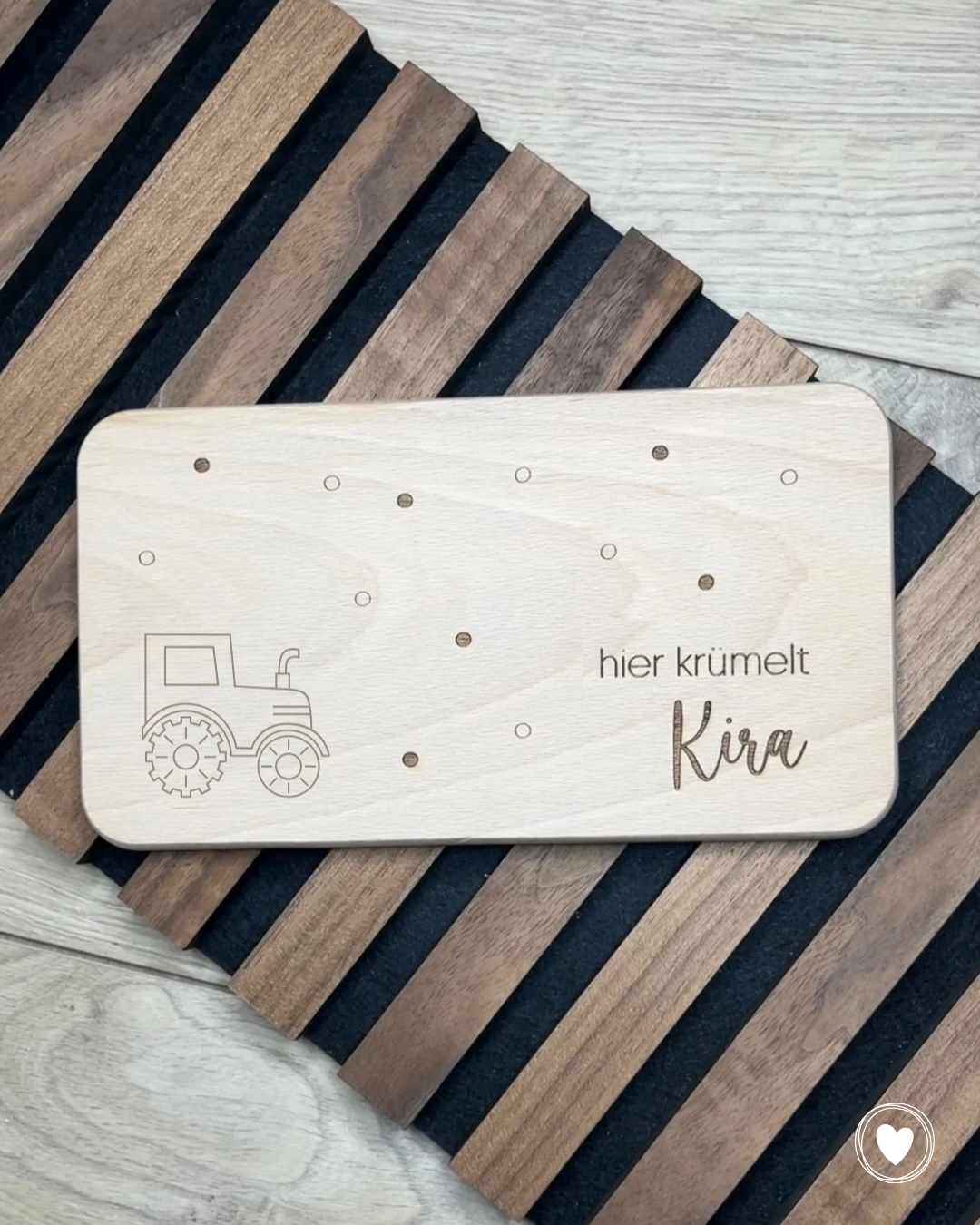 Frühstücksbrett | Vesperbrett mit süßem Tiermotiv und individuellem Namen personalisiert